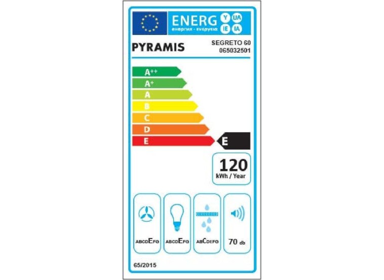 Απορροφητήρας κουζίνας καμινάδα, Segreto 60, 60 cm, Pyramis | All4home Απορροφητήρας κουζίνας καμινάδα, Segreto 60, 60 cm, Pyramis
