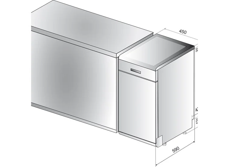 Πλυντήριο πιάτων, DSFE 1B10, Α+, Indesit