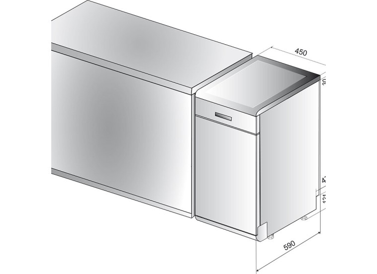 Πλυντήριο πιάτων, DSFO 3T224 C, A++, Indesit | All4home Πλυντήριο πιάτων, DSFO 3T224 C, A++, Indesit
