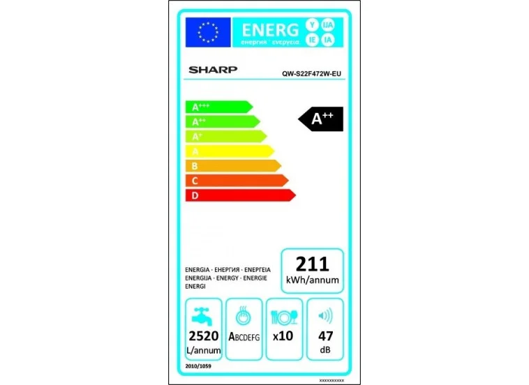 Πλυντήριο πιάτων, QW-S22F472W, Sharp Πλυντήριο πιάτων, QW-S22F472W, Sharp | All4home