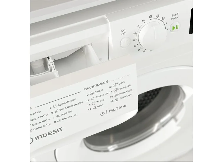 Πλυντήριο ρούχων 6 kg, MTWSE 61252 W EE Slim, 1200rpm, F, Indesit | All4home Πλυντήριο ρούχων 6 kg, MTWSE 61252 W EE Slim, 1200rpm, F, Indesit