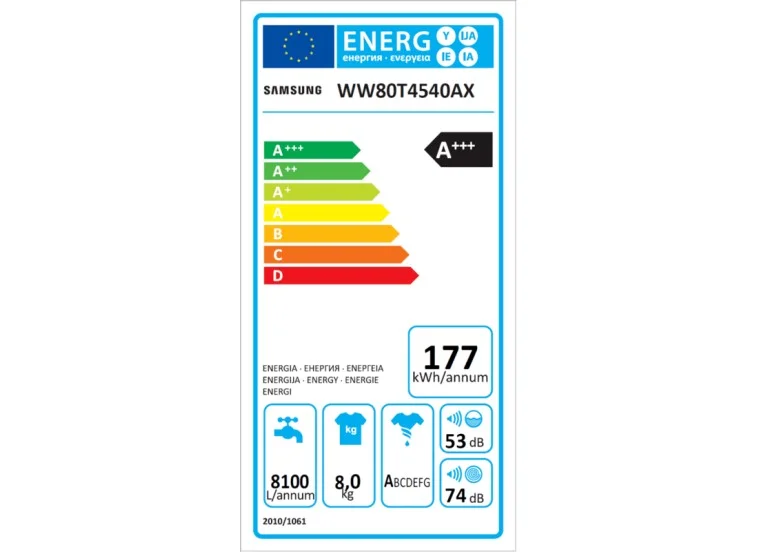 Πλυντήριο ρούχων 8kg, WW80T4540AX/LE, Samsung | All4home Πλυντήριο ρούχων 8kg, WW80T4540AX/LE, Samsung