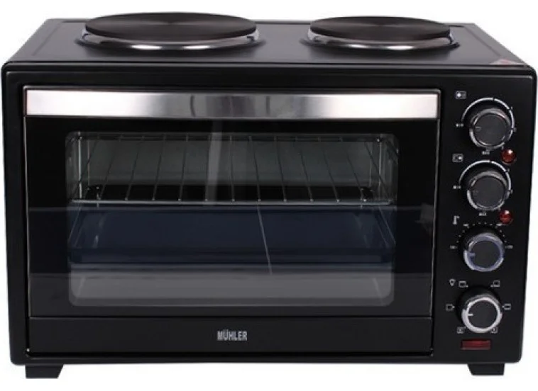 Ηλεκτρικό Φουρνάκι 48lt με 2 Εστίες Black, MN-4809 N, Muhler