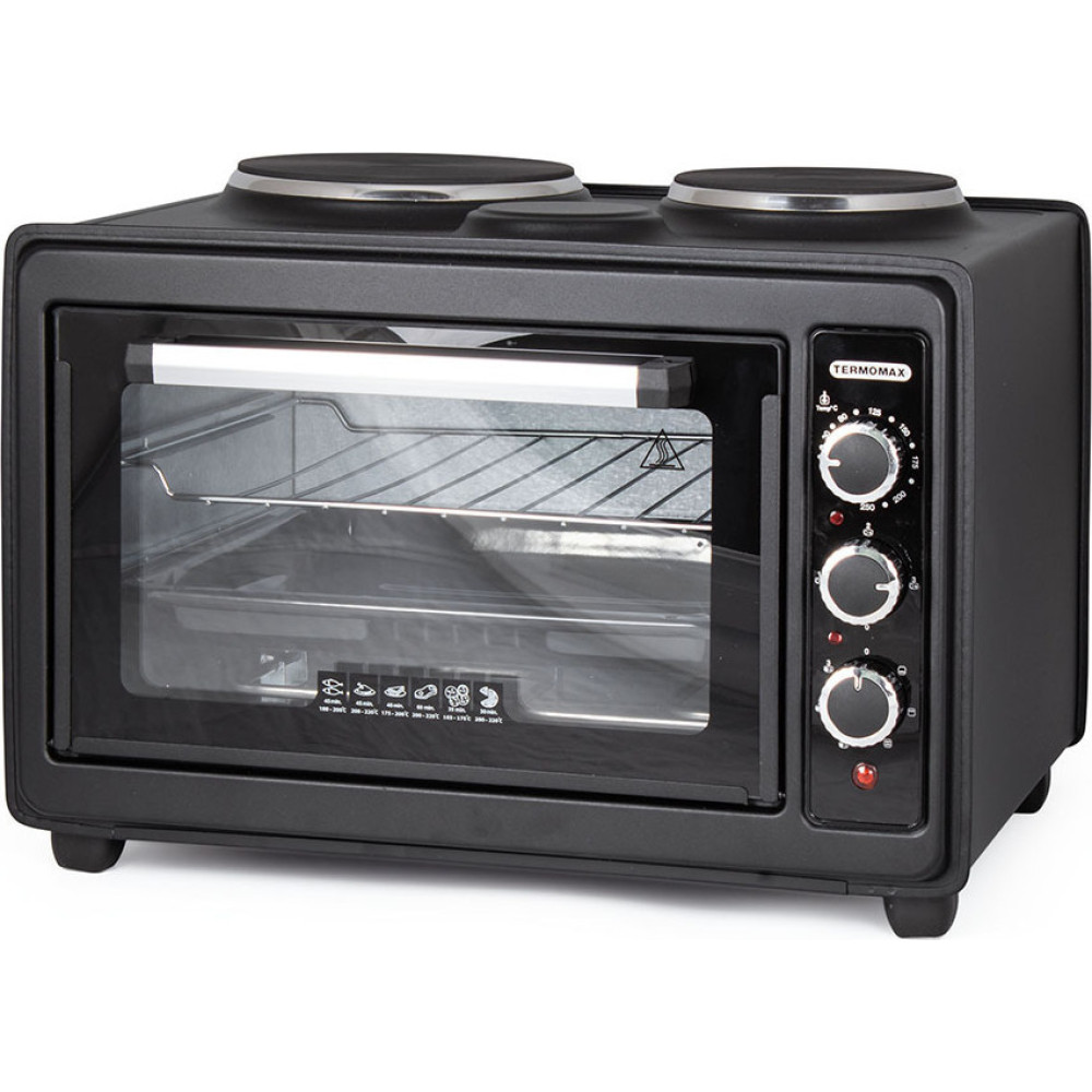 Φουρνάκι TC33BK, 33lt, Μαύρο, 50/40/34εκ., Termomax Φουρνάκι TC33BK, 33lt, Μαύρο, 50/40/34εκ., Termomax