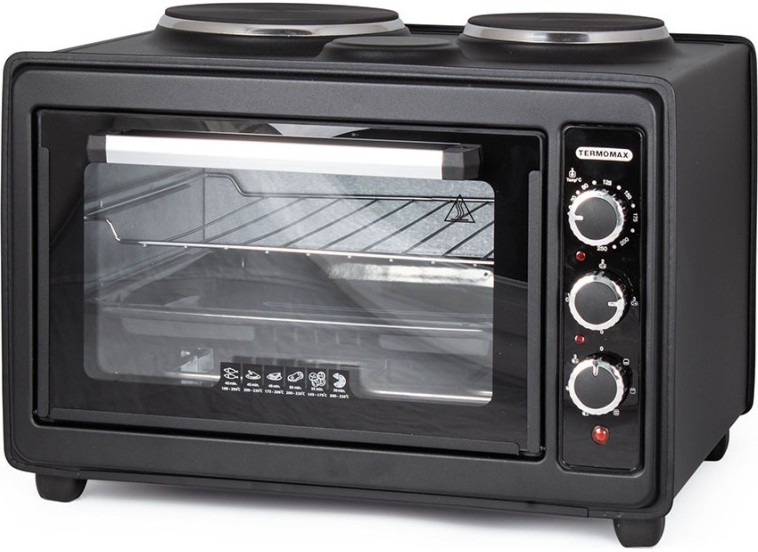 Φουρνάκι TC33BK, 33lt, Μαύρο, 50/40/34εκ., Termomax Φουρνάκι TC33BK, 33lt, Μαύρο, 50/40/34εκ., Termomax