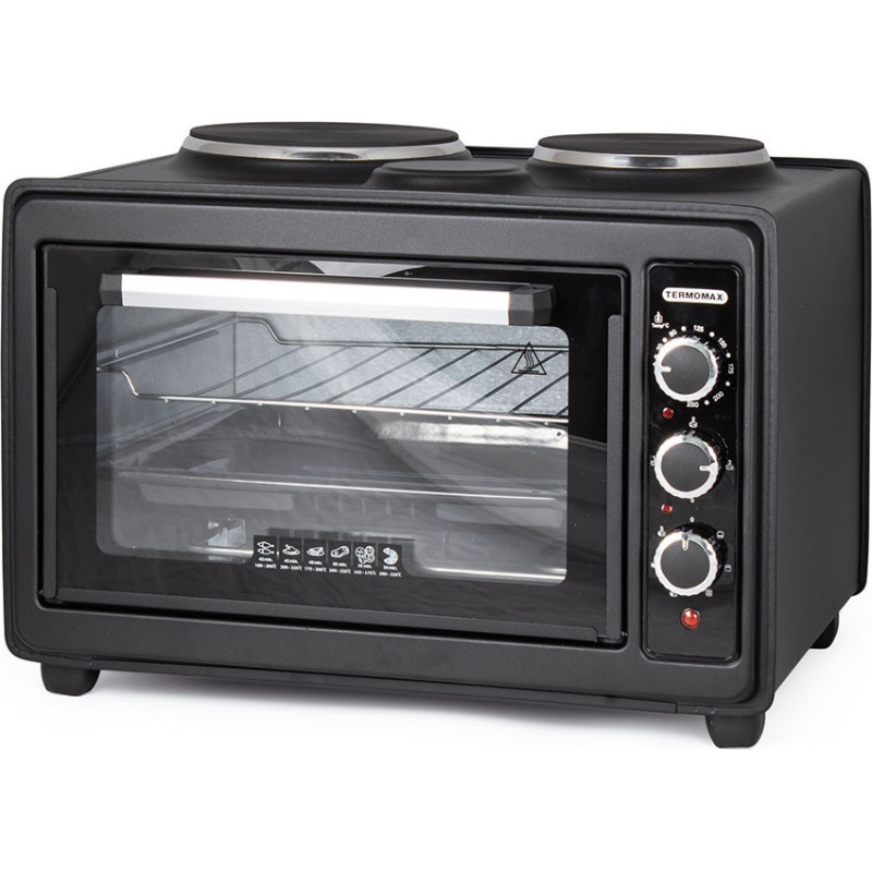 Φουρνάκι TC33BK, 33lt, Μαύρο, 50/40/34εκ., Termomax