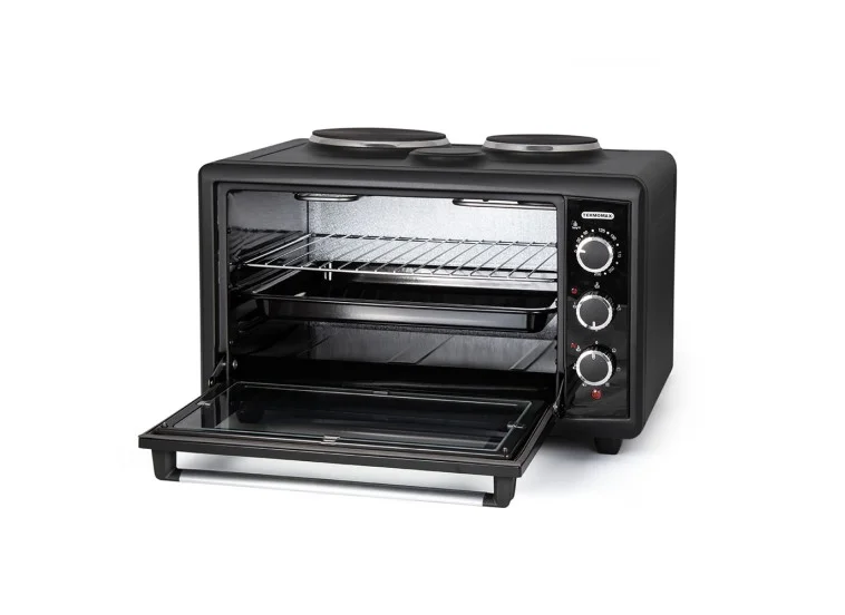 Φουρνάκι TC46BK, 46lt, Μαύρο με 2 εστίες, 58/39/36 εκ., Termomax Φουρνάκι TC46BK, 46lt, Μαύρο με 2 εστίες, 58/39/36 εκ., Termomax