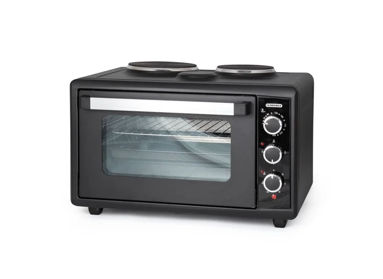 Φουρνάκι TC46BK, 46lt, Μαύρο με 2 εστίες, 58/39/36 εκ., Termomax Φουρνάκι TC46BK, 46lt, Μαύρο με 2 εστίες, 58/39/36 εκ., Termomax