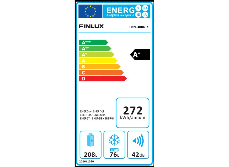 Ψυγειοκαταψύκτης, FBN-300DIX Inox, Finlux | All4home Ψυγειοκαταψύκτης, FBN-300DIX Inox, Finlux