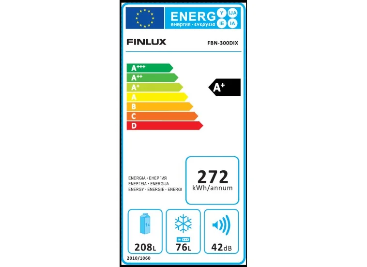 Ψυγειοκαταψύκτης, FBN-300DIX Inox, Finlux | All4home Ψυγειοκαταψύκτης, FBN-300DIX Inox, Finlux