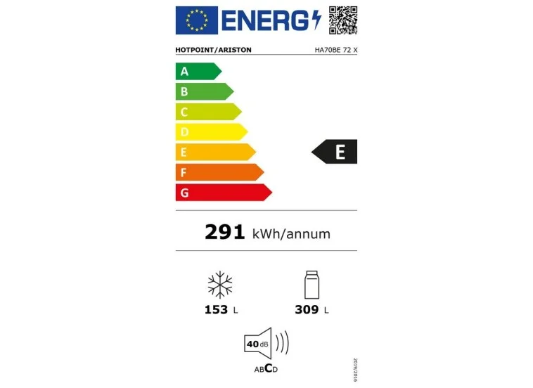 Ψυγειοκαταψύκτης, HA70BE 72X, 462 l, A ++, No Frost, Hotpoint-Ariston Ψυγειοκαταψύκτης, HA70BE 72X, 462 l, A ++, No Frost, Hotpoint-Ariston