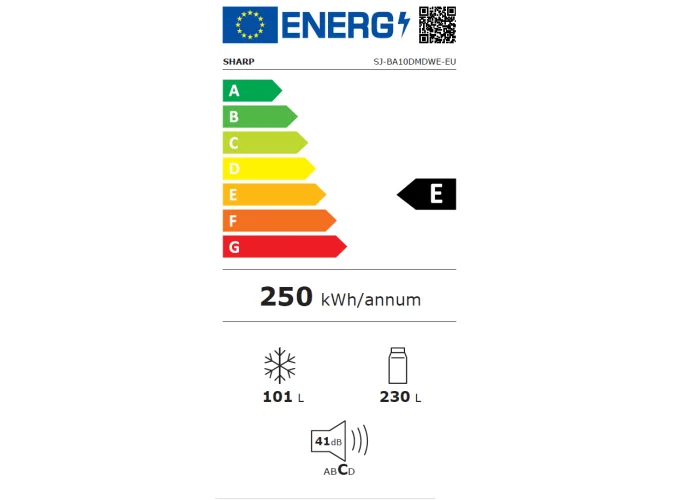 Ψυγειοκαταψύκτης, SJ-BA10DMDWE, 331 l, E , No Frost , Sharp Ψυγειοκαταψύκτης, SJ-BA10DMDWE, 331 l, E , No Frost , Sharp