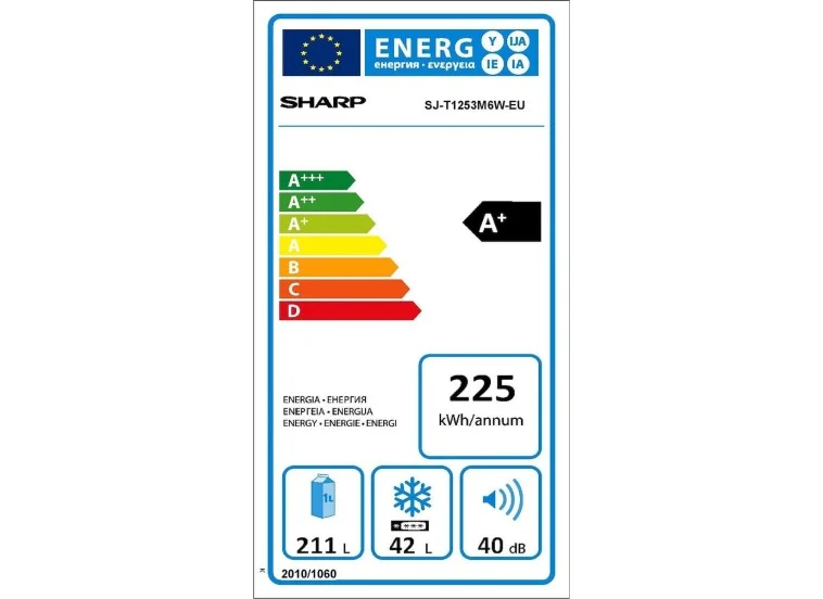 Ψυγείο, SJ-T1253M6W, Sharp Ψυγείο, SJ-T1253M6W, Sharp | All4home