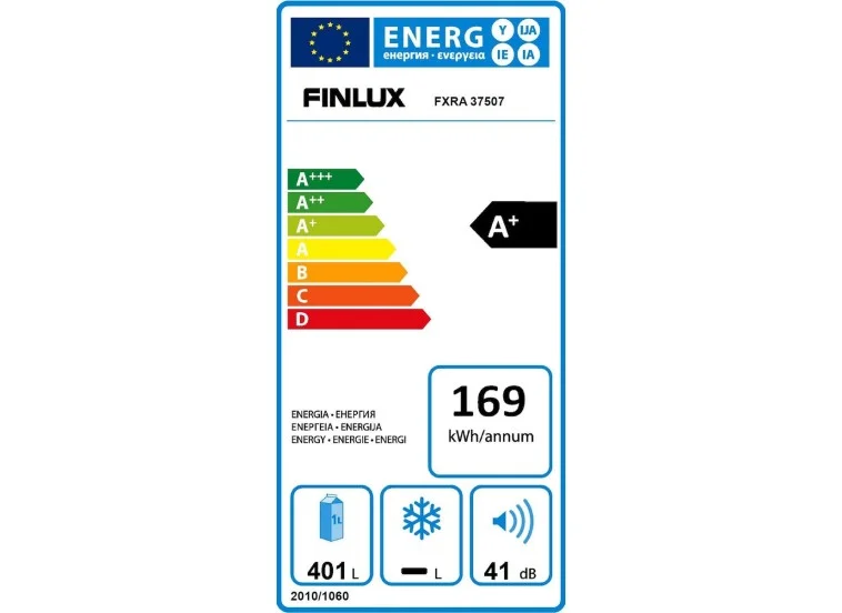 Ψυγείο, FXRA 375070E, 396 lit., 186 x 59.5 x 65 εκ., Finlux Ψυγείο, FXRA 375070E, 396 lit., 186 x 59.5 x 65 εκ., Finlux