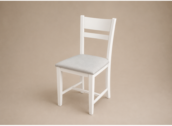 Καρέκλα Tomy με ύφασμα Λευκό, 42x47x88 εκ., Genomax