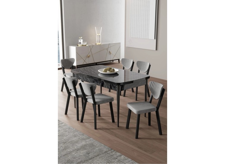 Καρέκλα Υφασμάτινη Γκρί , Arfe, All4home Καρέκλα Υφασμάτινη Γκρί , Arfe, All4home