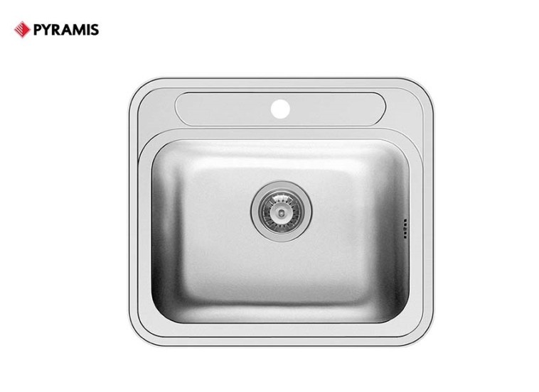 Ένθετος Νεροχύτης Atria, Inox Σατινέ, 57.5x50.5cm, Pyramis Ένθετος Νεροχύτης Atria, Inox Σατινέ, 57.5x50.5cm, Pyramis