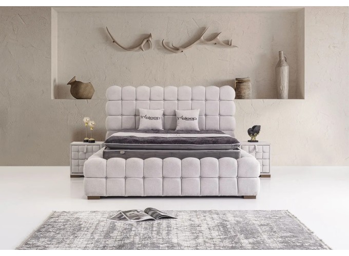 Κρεβάτι υφασμάτινο Helen με αποθηκευτικό χώρο, 90x190 εκ., All4home