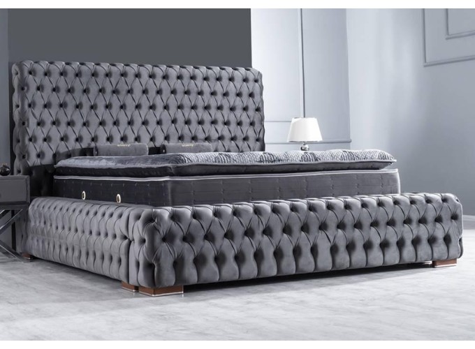 Κρεβάτι υφασμάτινο Marsilya με αποθηκευτικό χώρο, 90x190 εκ., All4home