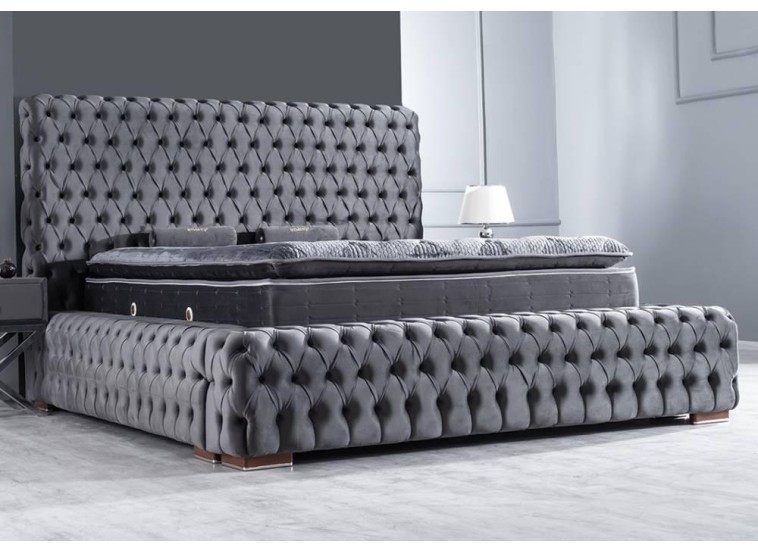 Κρεβάτι υφασμάτινο Marsilya με αποθηκευτικό χώρο, 140x200 εκ., All4home