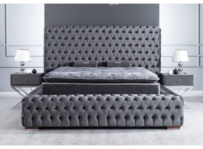 Κρεβάτι υφασμάτινο Marsilya με αποθηκευτικό χώρο, 90x190 εκ., All4home