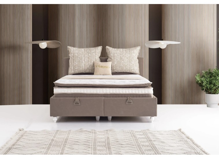 Κρεβάτι υφασμάτινο Monaco με αποθηκευτικό χώρο, 140x200 εκ., All4home