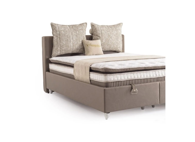 Κρεβάτι υφασμάτινο Monaco με αποθηκευτικό χώρο, 140x200 εκ., All4home