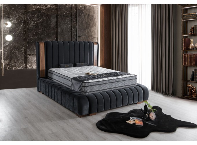 Κρεβάτι υφασμάτινο Papel με αποθηκευτικό χώρο, 90x190 εκ., All4home