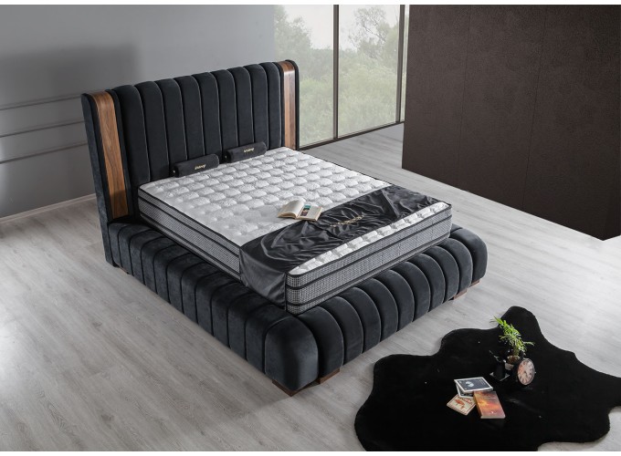 Κρεβάτι υφασμάτινο Papel με αποθηκευτικό χώρο, 90x190 εκ., All4home