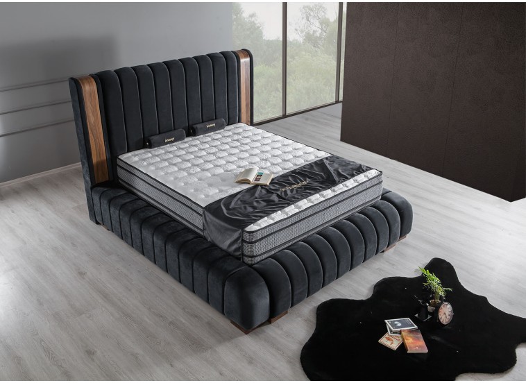 Κρεβάτι υφασμάτινο Papel με αποθηκευτικό χώρο, 140x200 εκ., All4home