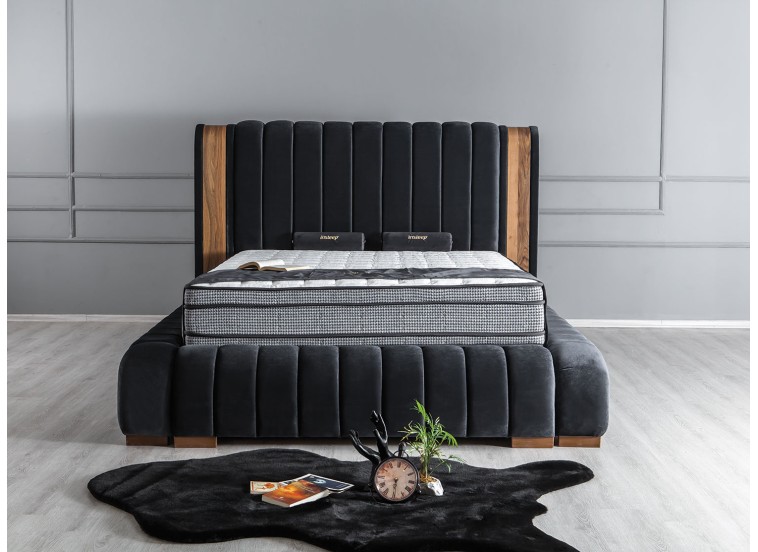 Κρεβάτι υφασμάτινο Papel με αποθηκευτικό χώρο, 140x200 εκ., All4home