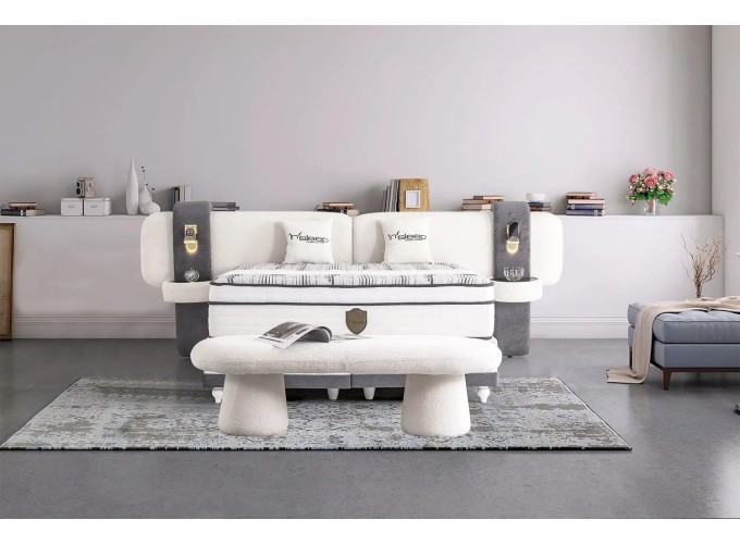 Κρεβάτι υφασμάτινο Mona με αποθηκευτικό χώρο, 120x200 εκ., All4home