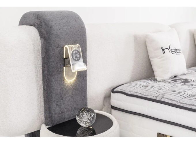 Κρεβάτι υφασμάτινο Mona με αποθηκευτικό χώρο, 120x200 εκ., All4home