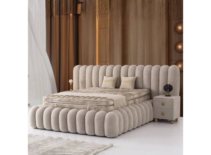 Κρεβάτι υφασμάτινο Marsel με αποθηκευτικό χώρο, 90x190 εκ., All4home