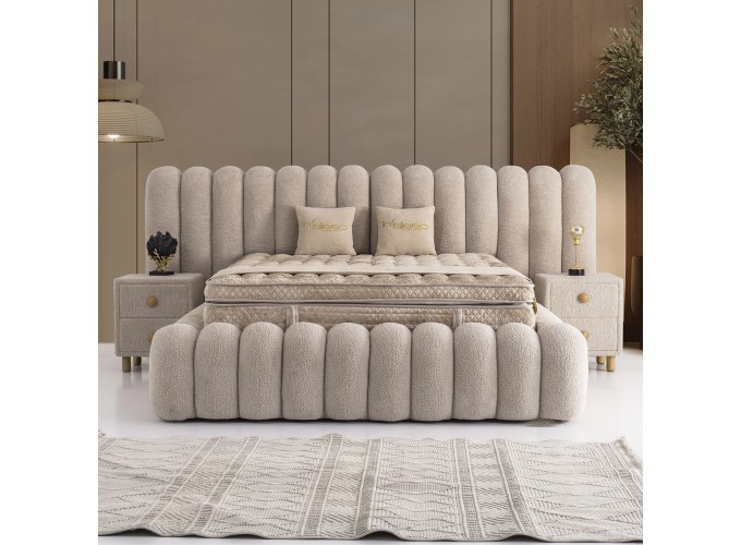 Κρεβάτι υφασμάτινο Marsel με αποθηκευτικό χώρο, 90x190 εκ., All4home