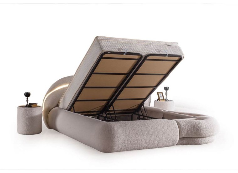 Κρεβάτι υφασμάτινο Atlantic με αποθηκευτικό χώρο, 120x200 εκ., All4home