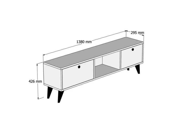 Έπιπλο Τηλεόρασης 1210 Lidya Serenat Μ138xΠ29.5xΥ42.6εκ., All4home