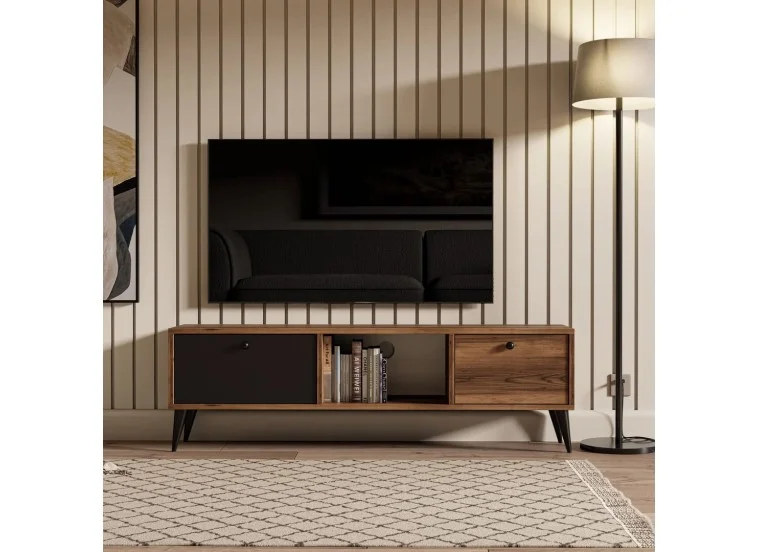 Έπιπλο Τηλεόρασης 1214 Lidya-Antrasit Serenat Μ138xΠ29.5xΥ42.6εκ., All4home