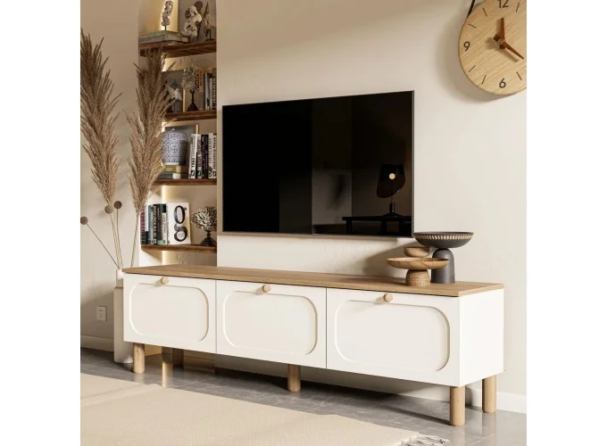 Έπιπλο Τηλεόρασης με πόρτες, 1280 Monza Μ180xΠ35xΥ50 εκ., All4home