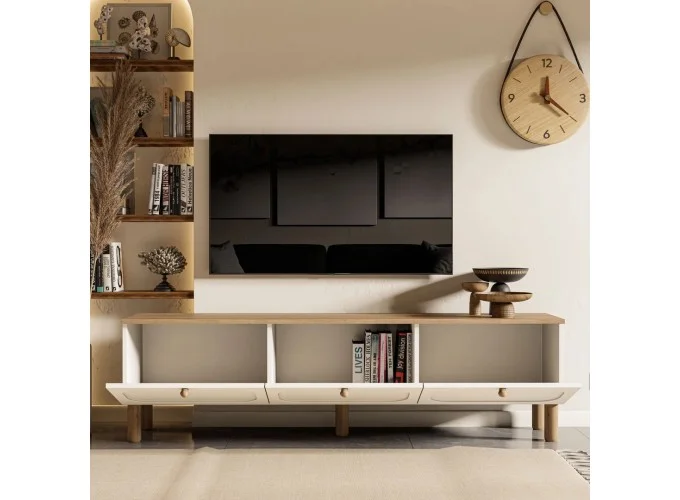 Έπιπλο Τηλεόρασης με πόρτες, 1280 Monza Μ180xΠ35xΥ50 εκ., All4home