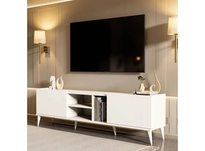 Έπιπλο Τηλεόρασης , 1320 Elegante Beyaz(Bute) Μ180xΠ34xΥ52 εκ., All4home