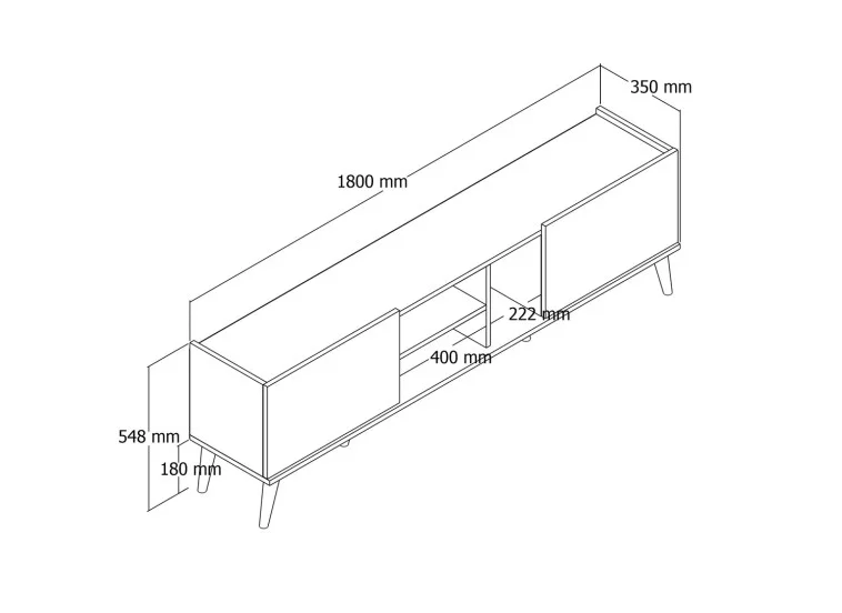 Έπιπλο Τηλεόρασης ,1350 Lotus Μ180xΠ35xΥ54,8 εκ., All4home