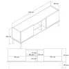 Έπιπλο Τηλεόρασης ,Carmen 1532 Μ150xΠ34xΥ55 εκ., All4home
