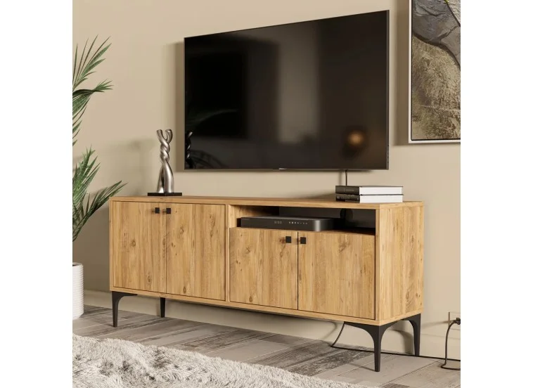 Έπιπλο Τηλεόρασης με ράφι,Artemis 1540 Μ138xΠ29,5xΥ48,6 εκ., All4home