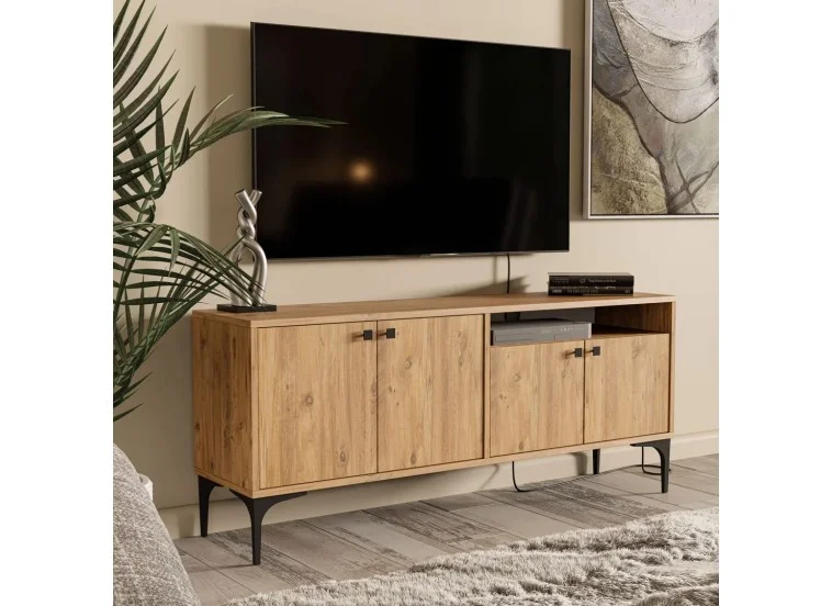 Έπιπλο Τηλεόρασης με ράφι,Artemis 1540 Μ138xΠ29,5xΥ48,6 εκ., All4home