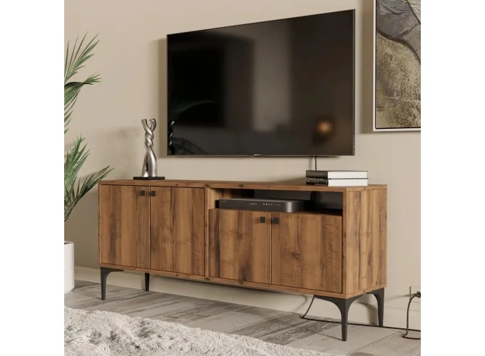 Έπιπλο Τηλεόρασης με ράφι,Artemis 1542 Μ138xΠ29,5xΥ48,6 εκ., All4home