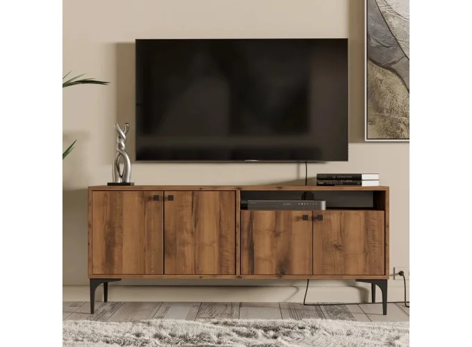 Έπιπλο Τηλεόρασης με ράφι,Artemis 1542 Μ138xΠ29,5xΥ48,6 εκ., All4home