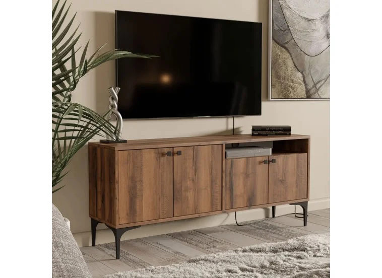 Έπιπλο Τηλεόρασης με ράφι,Artemis 1542 Μ138xΠ29,5xΥ48,6 εκ., All4home