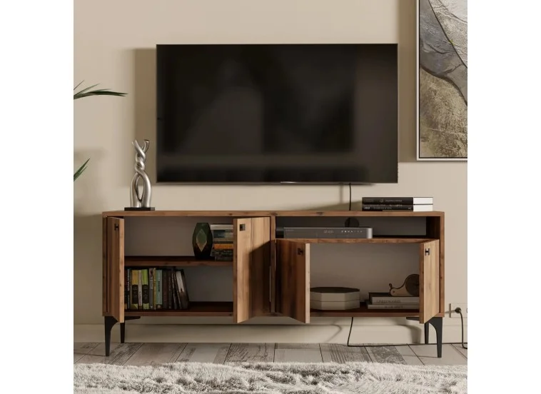 Έπιπλο Τηλεόρασης με ράφι,Artemis 1542 Μ138xΠ29,5xΥ48,6 εκ., All4home