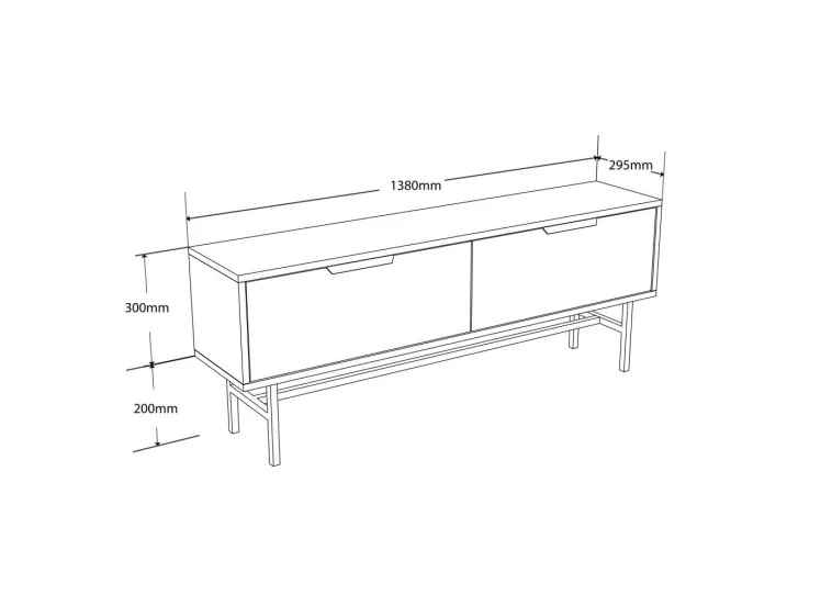 Έπιπλο Τηλεόρασης 4030 Nero, Μ138xΠ29.5xΥ50εκ., All4home